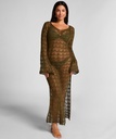 Robe maxi en crochet - Vert
