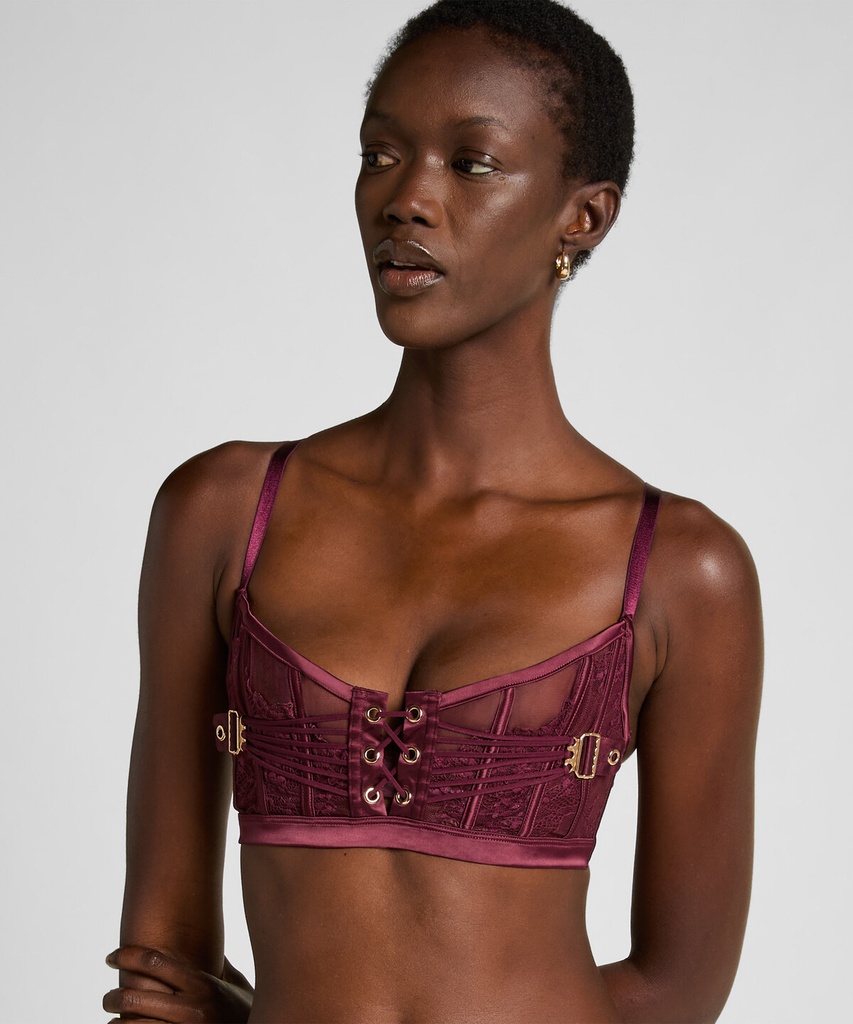 Soutien-gorge non rembourré longline Avela - Rouge