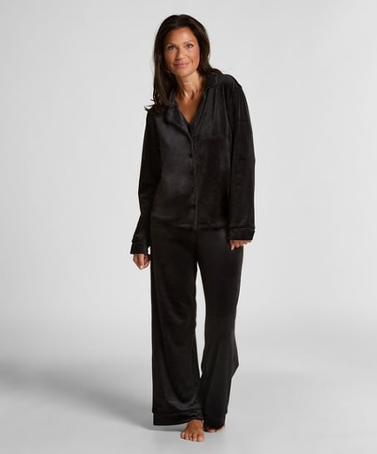 Pantalon de pyjama Velours - Noir