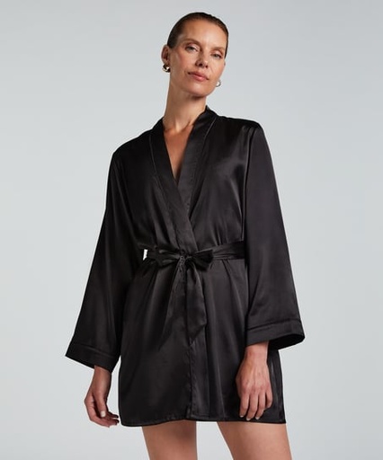 [300599003] Kimono Satin - Noir