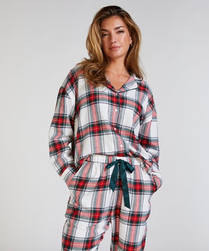 Haut de Pyjama Flanel - Blanc