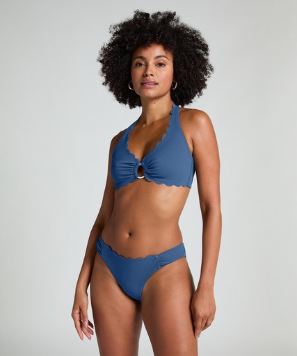 Slip de Bikini Rio Scallop - Bleu