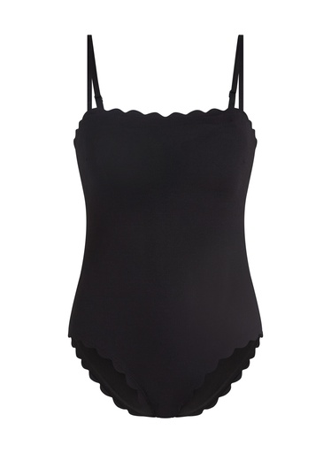 Maillot de bain Bandeau Scallop - Noir