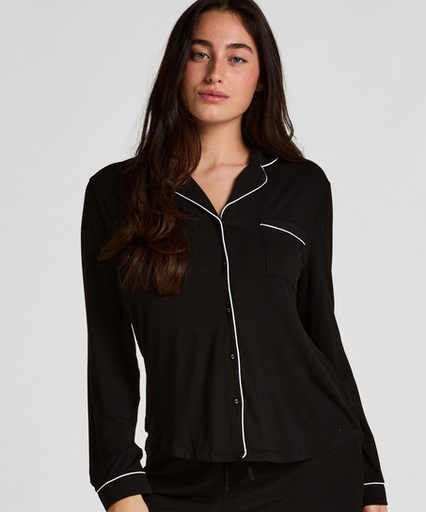 Veste à manches longues en jersey Essential - Noir