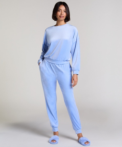 Pantalon de jogging Velours - Bleu