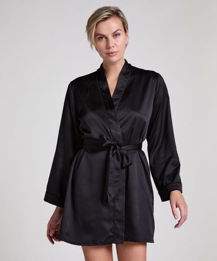 Kimono Satin - Noir