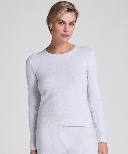 Haut de pyjama Pointelle - Gris