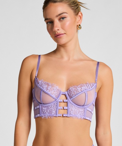 Soutien-gorge à armatures non-rembourré longline Nienke - Violet