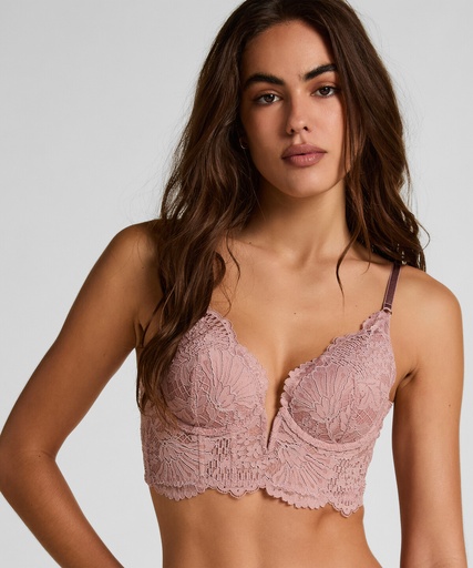 Soutien-gorge à armatures rembourré longline Essie - Violet