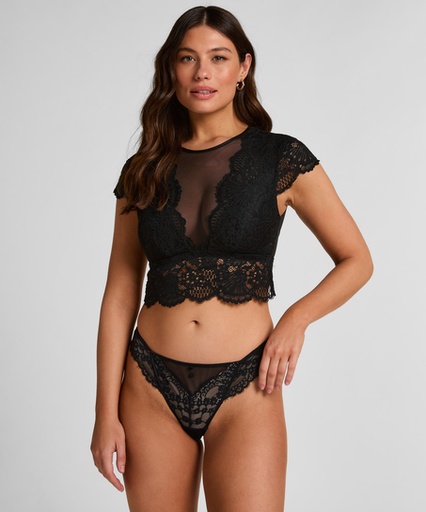 Essie High Neck Bralette - Black