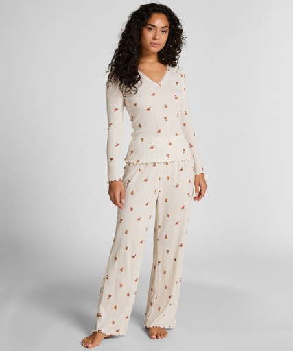 Pantalon de pyjama Pointelle - Blanc