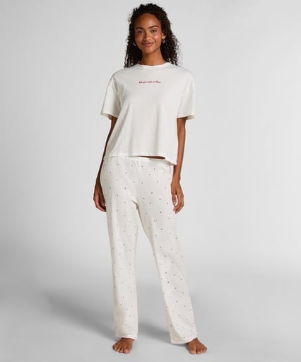Pyjama en coton imprimé - Blanc
