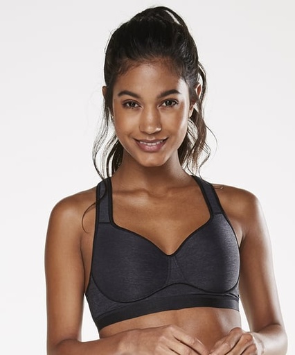 HKMX Soutien-gorge de sport The All Star Maintien niveau 2 - Gris