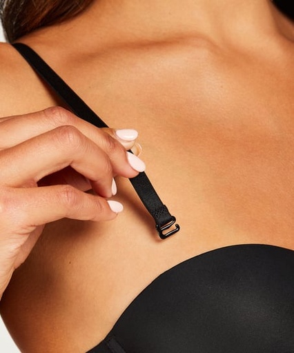 [115847001] 3 bretelles de soutien-gorge basiques - Noir