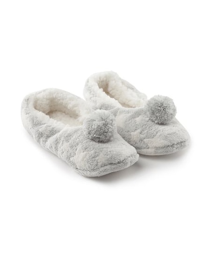 [117578001] Star Pompom Cosy Ballerina - Gray