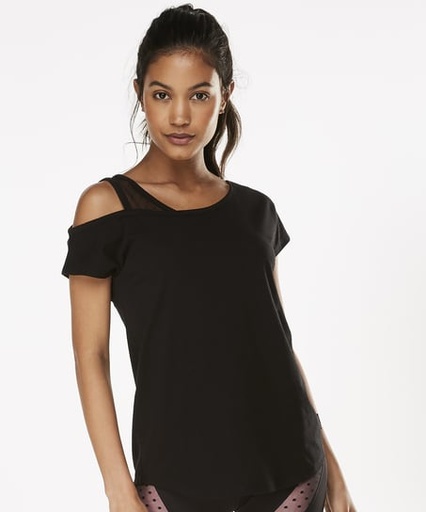 [138303003] HKMX Branded Short Sleeved Sports Shirt - Black