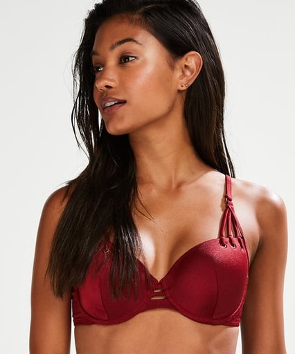 Preformed Underwired Bikini Top Cinammon - Red