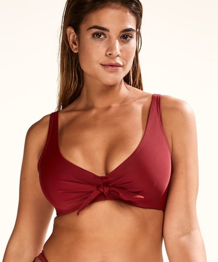 Unformed Clasp Bikini Top Sunset Dreams - Red