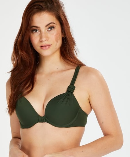 Luxe padded push-up bikini top Cup A - E - Green