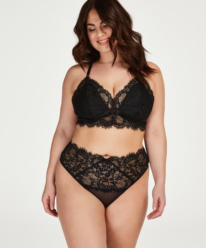 Olivia high thong Curvy - Black