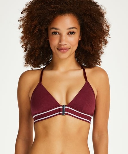 [178311001] Casey cotton padded triangle bralette - Red