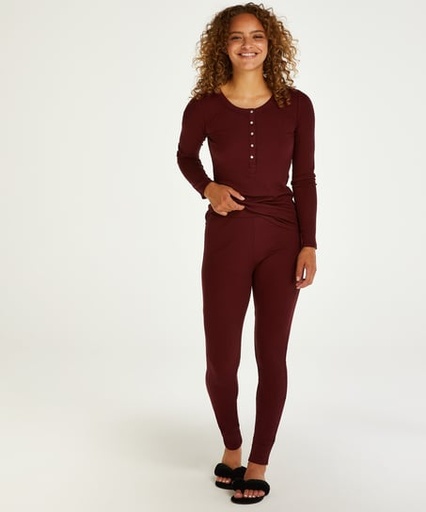 Pyjama Waffle Placket - Violet