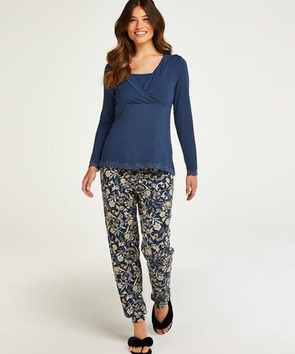 [186026005] Nursing pyjama set - Blue