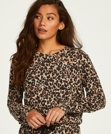 Jersey Long-Sleeved Pyjama Top - Beige