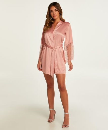 Kimono satin Bridal - Pink