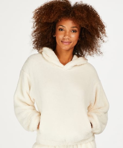 [200383006] Snuggle Hoodie Fleece - White