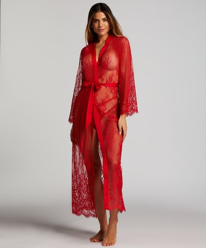 Kimono Allover Lace - Rouge