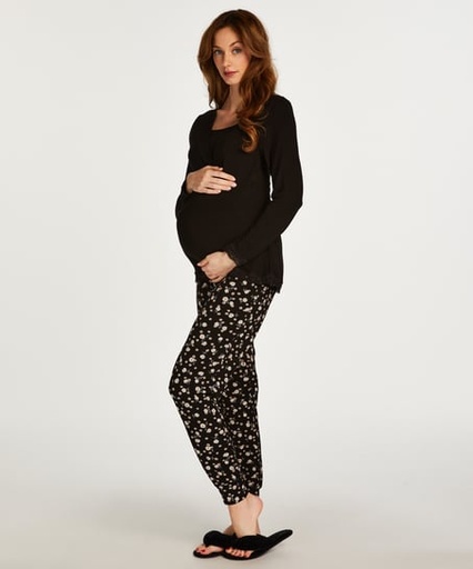 [201727003] Nursing pyjama set - Black