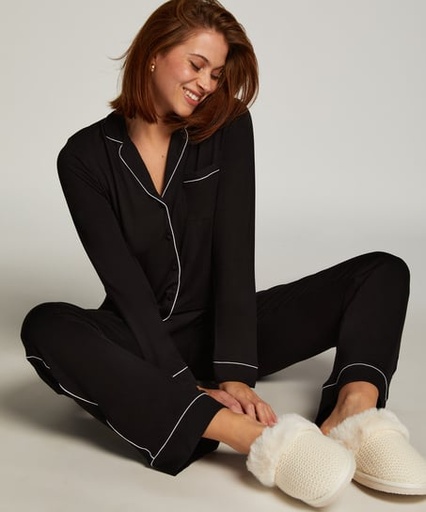 Veste à manches longues en jersey Essential - Noir
