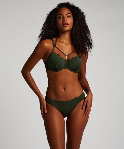 Slip de Bikini Rio Scallop - Vert