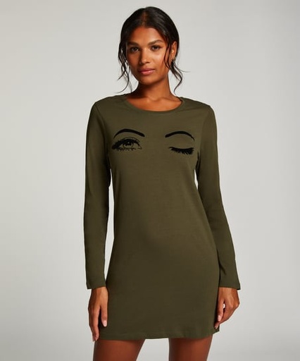 Round Neck Nightshirt - Green