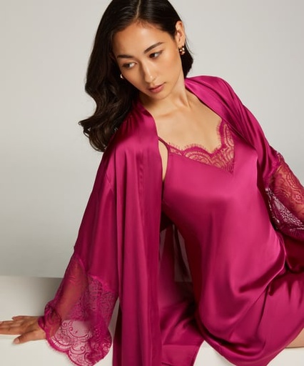 Satin Slip Dress - Pink