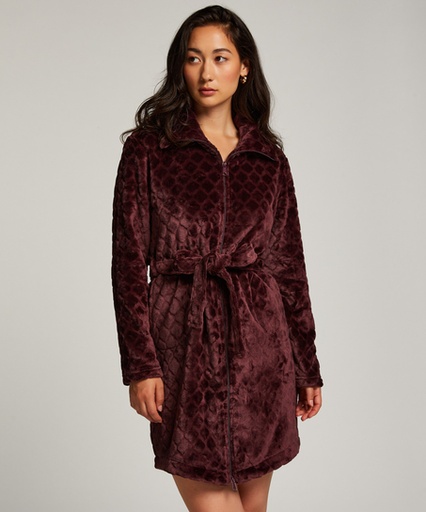[204193001] Peignoir Zip Fleece - Violet