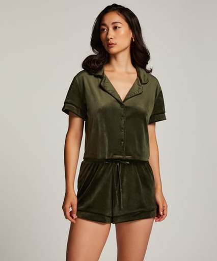 [204239003] Short velours - Vert