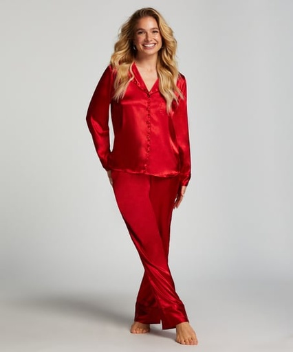 Pantalon Satin - Rouge
