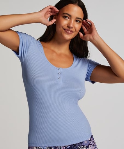 Haut de pyjama Henley - Bleu