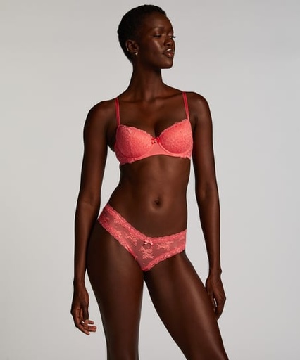 [205363005] V-shape bras floral - Sugar Coral