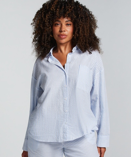 Haut de pyjama en Coton - Bleu
